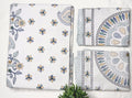 Teal Meadow Anokhi Style Queen Size Bedsheet (90 x 108) - Pure Cotton