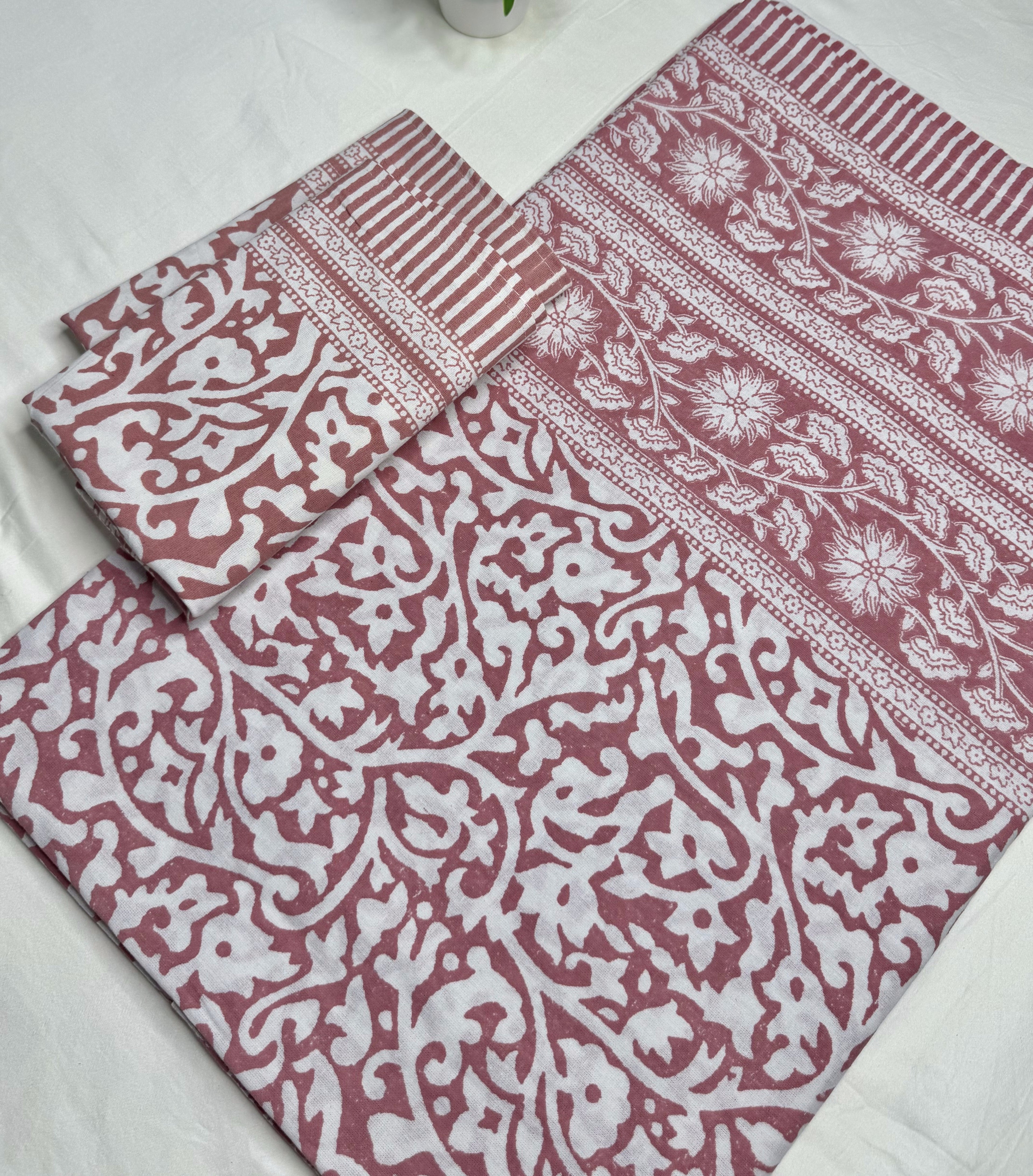 Rose Vine Garden King Size Bedsheet (100 x 108) - Pure Cotton