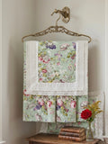 Mint Garden Lace Bedsheet - Super King Size (108 x 108 inches)
