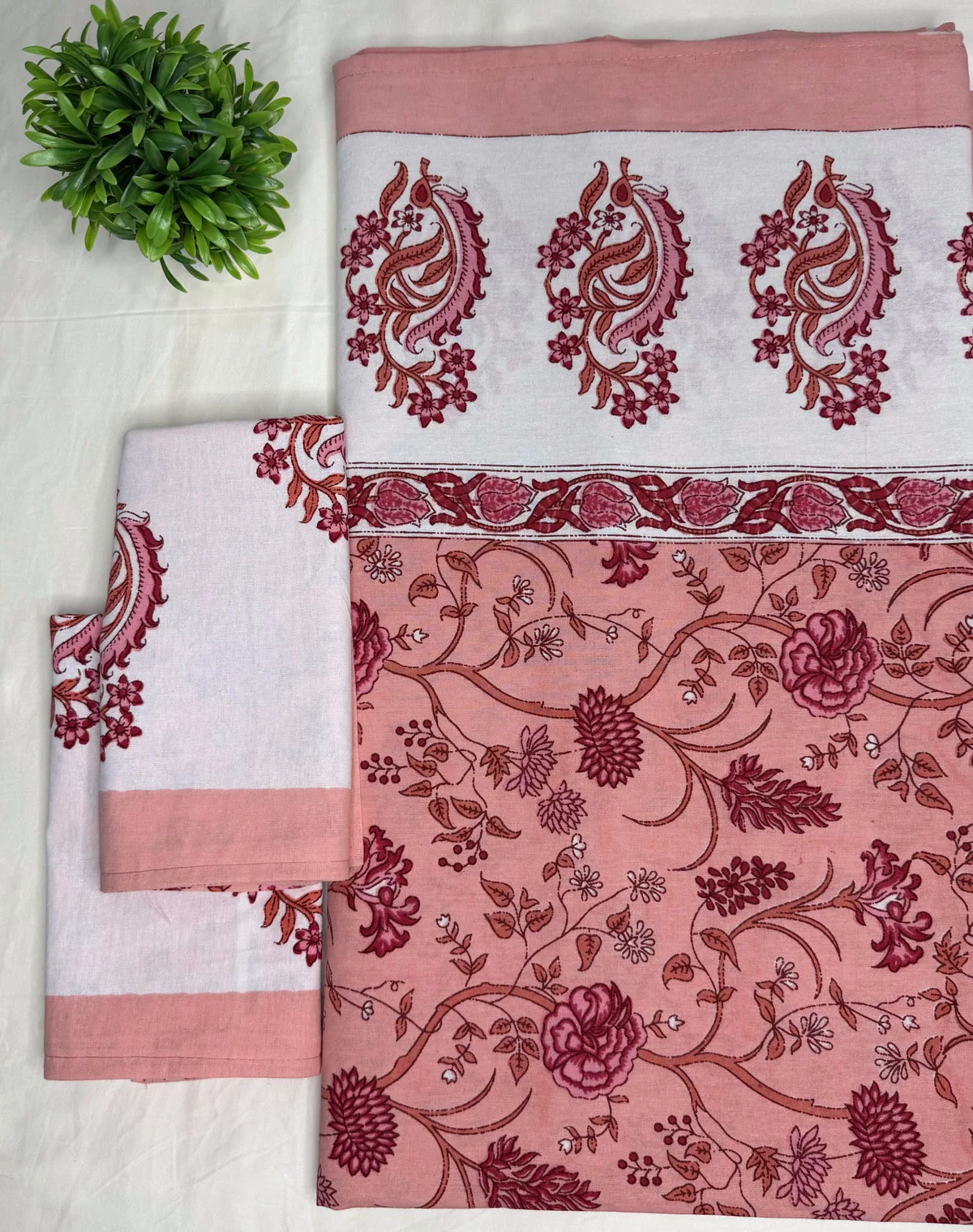 View 2 of blush paisley bedsheet