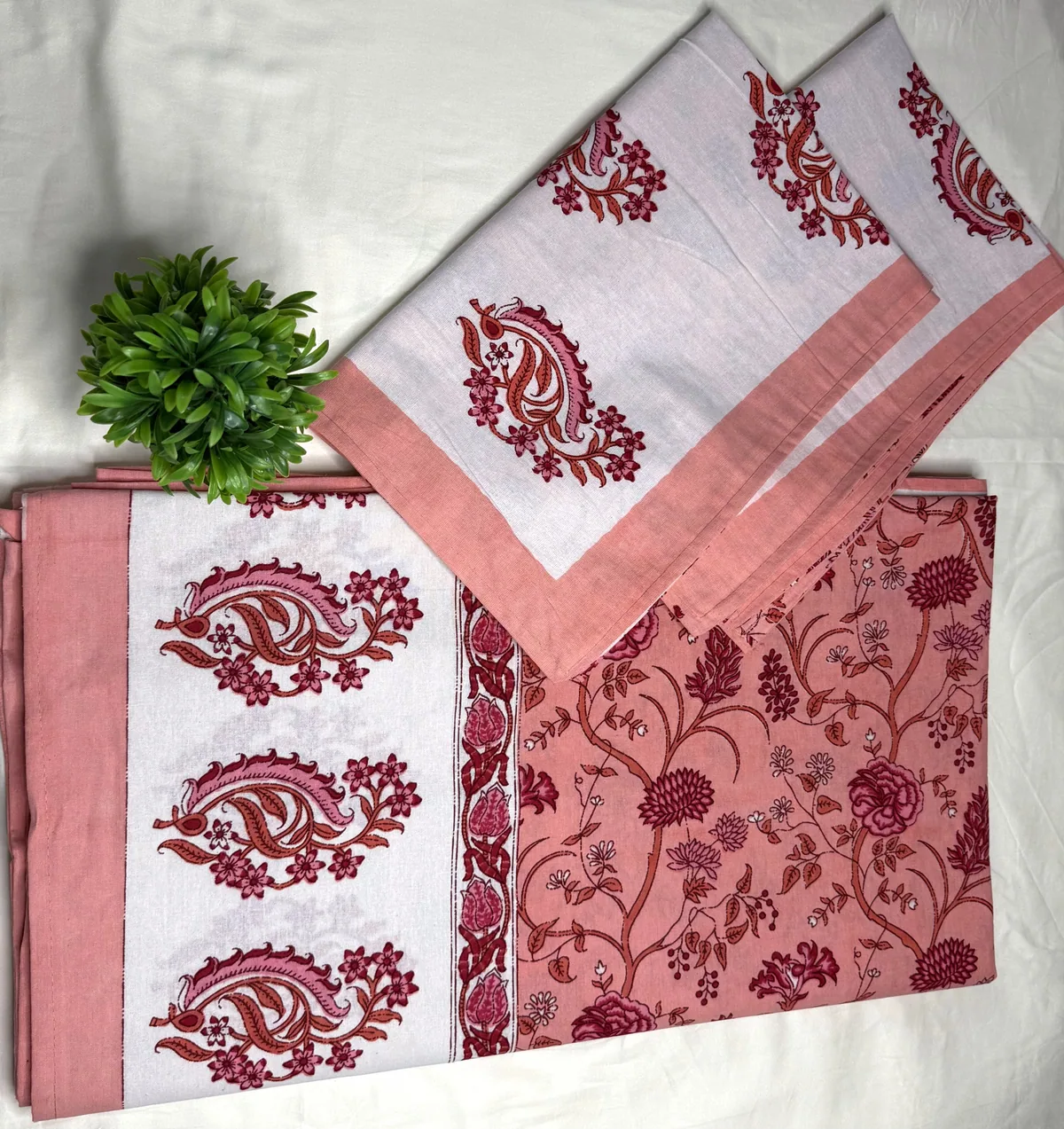 View 3 of blush paisley bedsheet