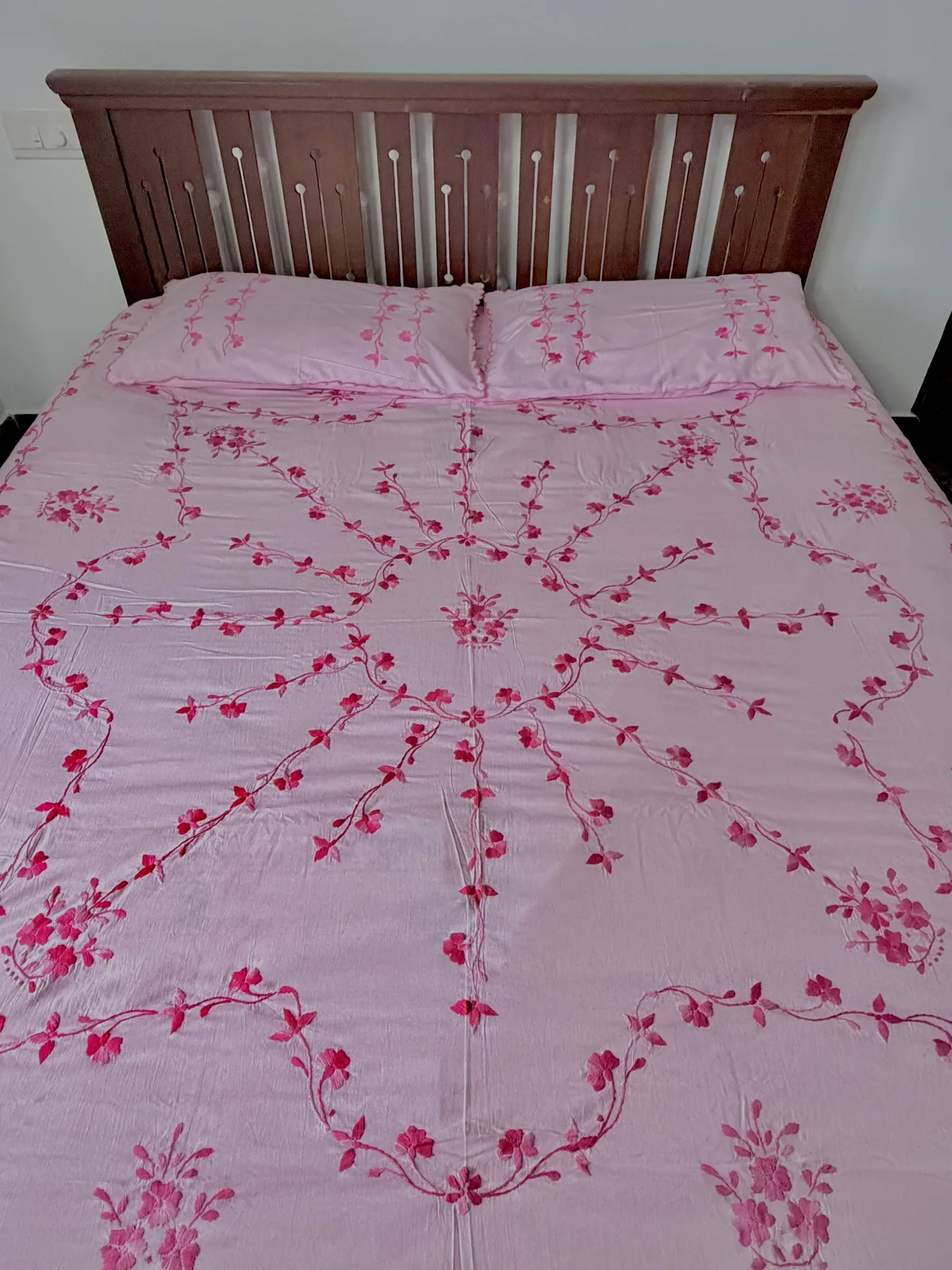 View 2 of pink floral bedsheet