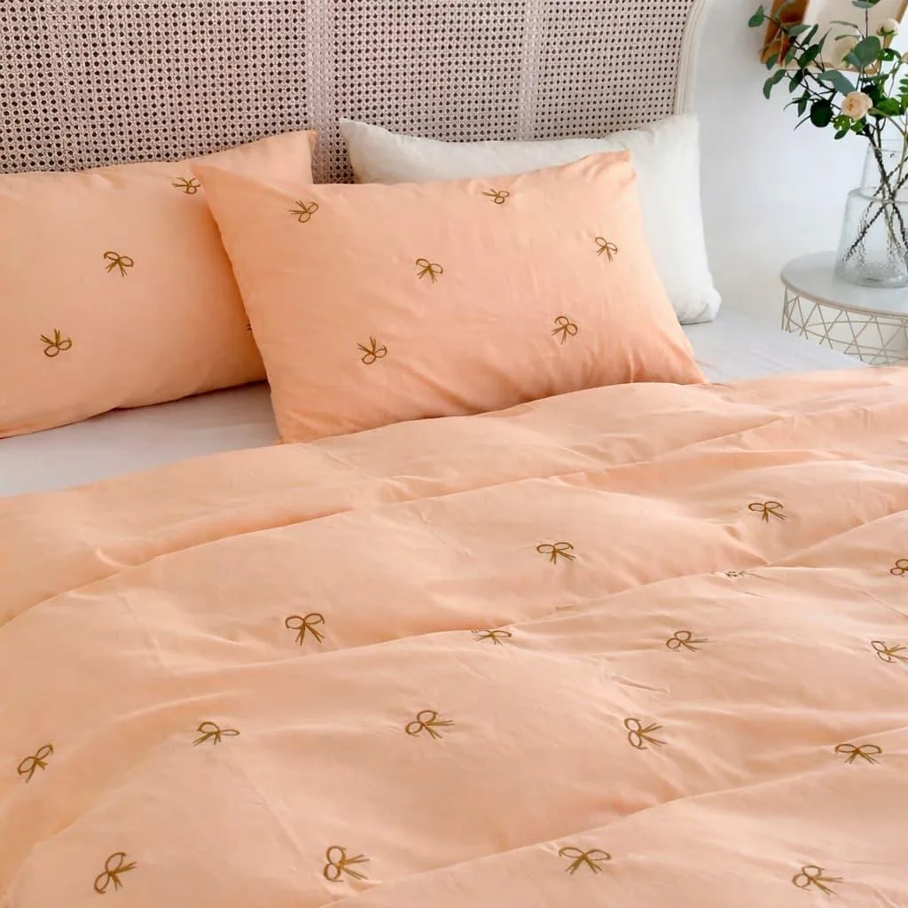 View 2 of peach bedsheet