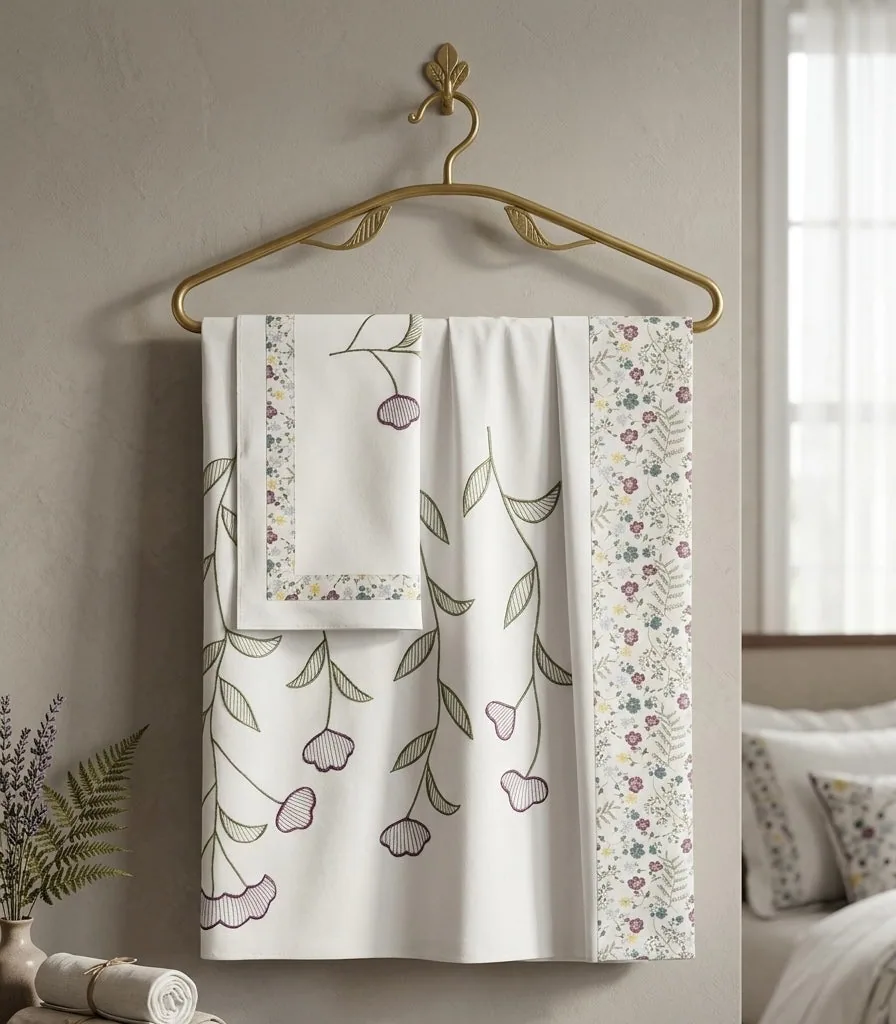 Full view of lavender bedsheet