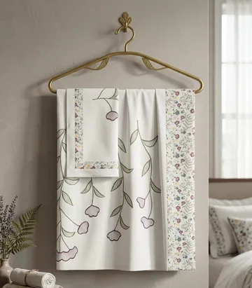 Full view of lavender bedsheet