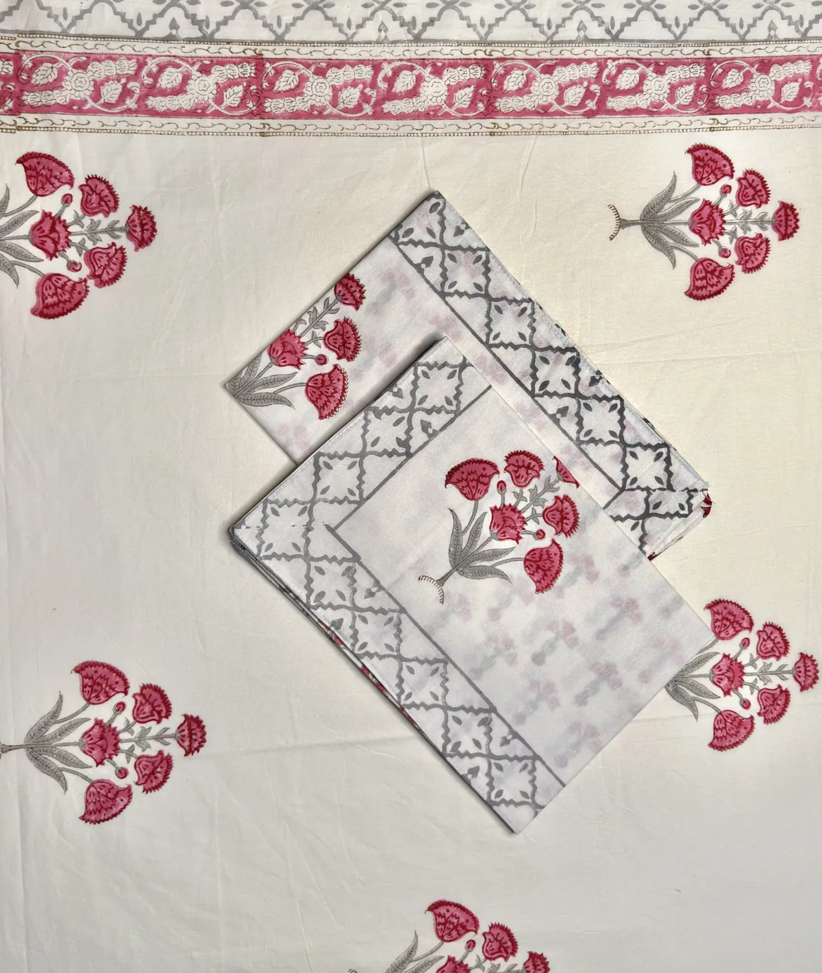 View 5 of pink floral bedsheet
