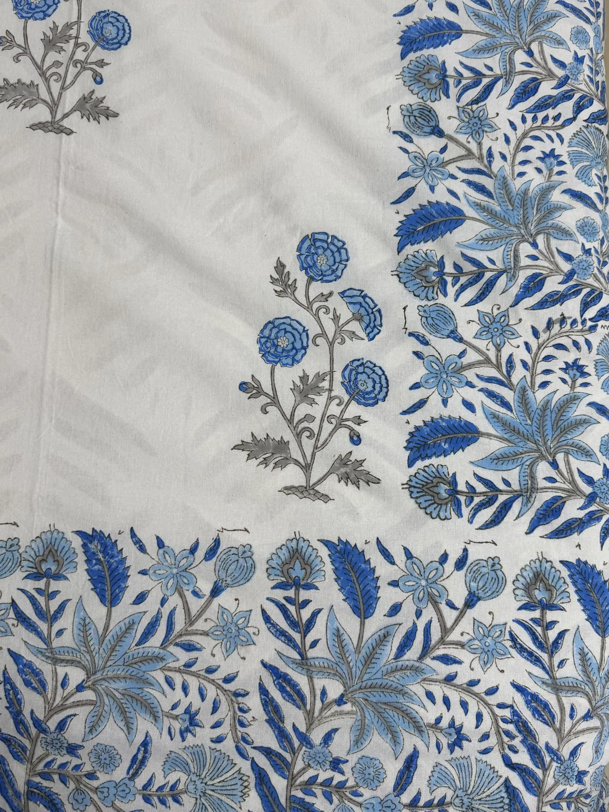 View 3 of blue floral bedsheet