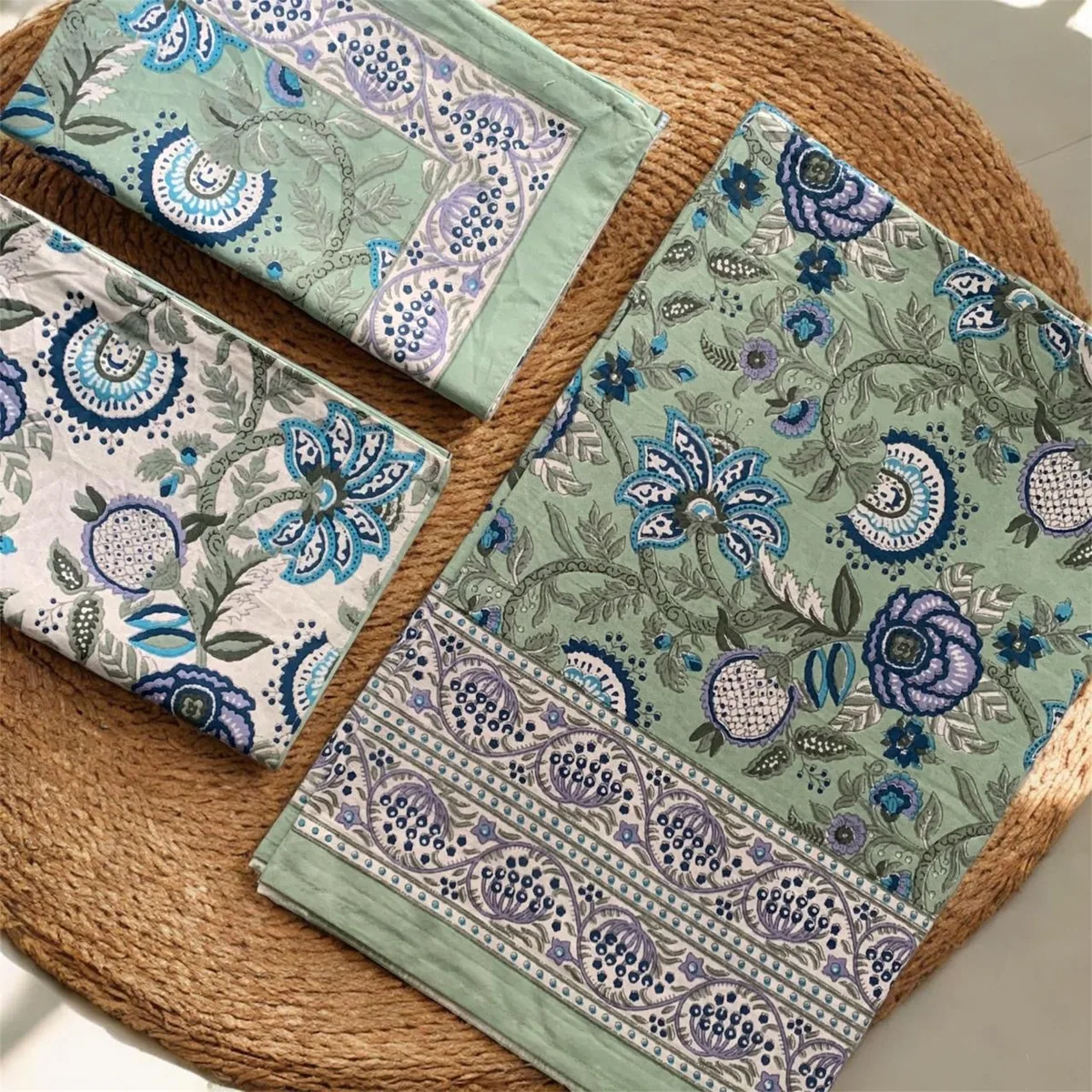 View 4 of sage floral bedsheet