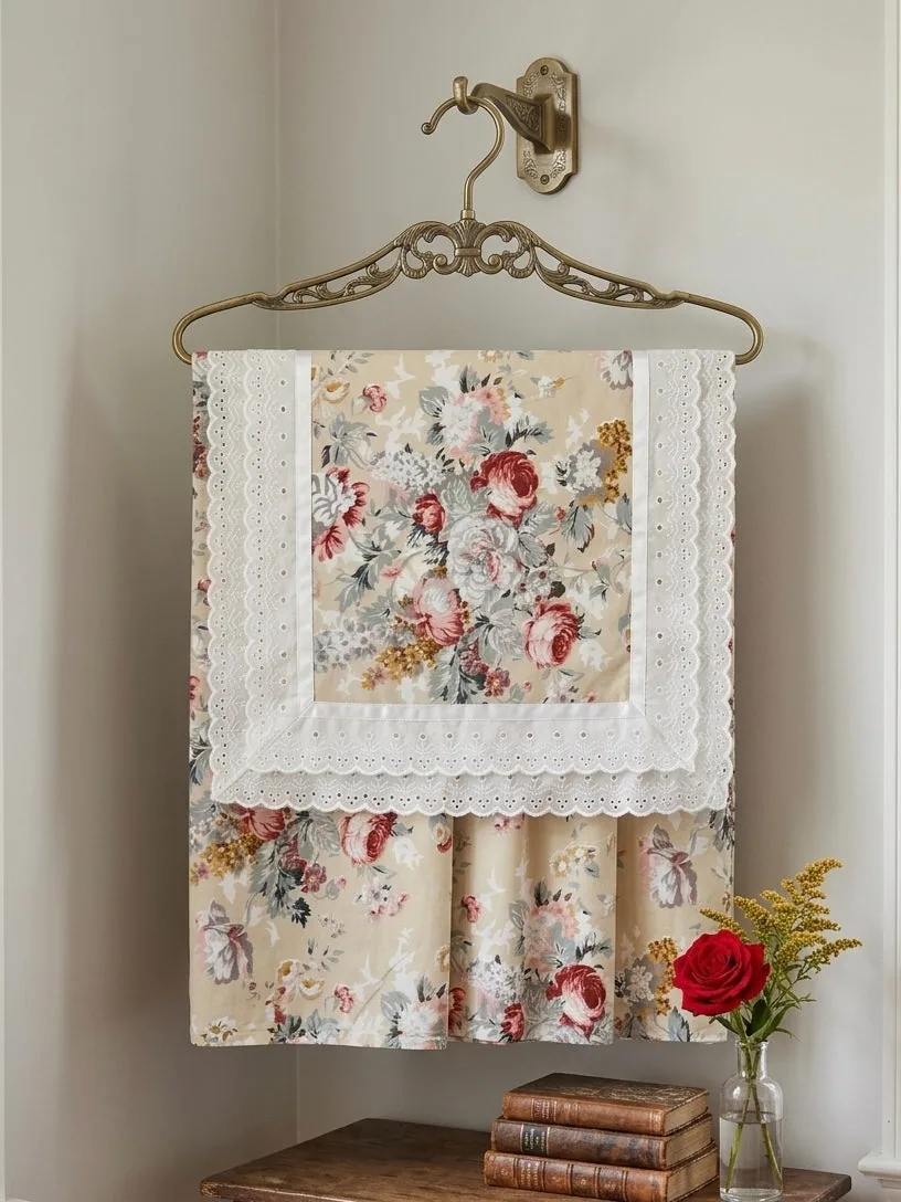Full view of pink floral bedsheet