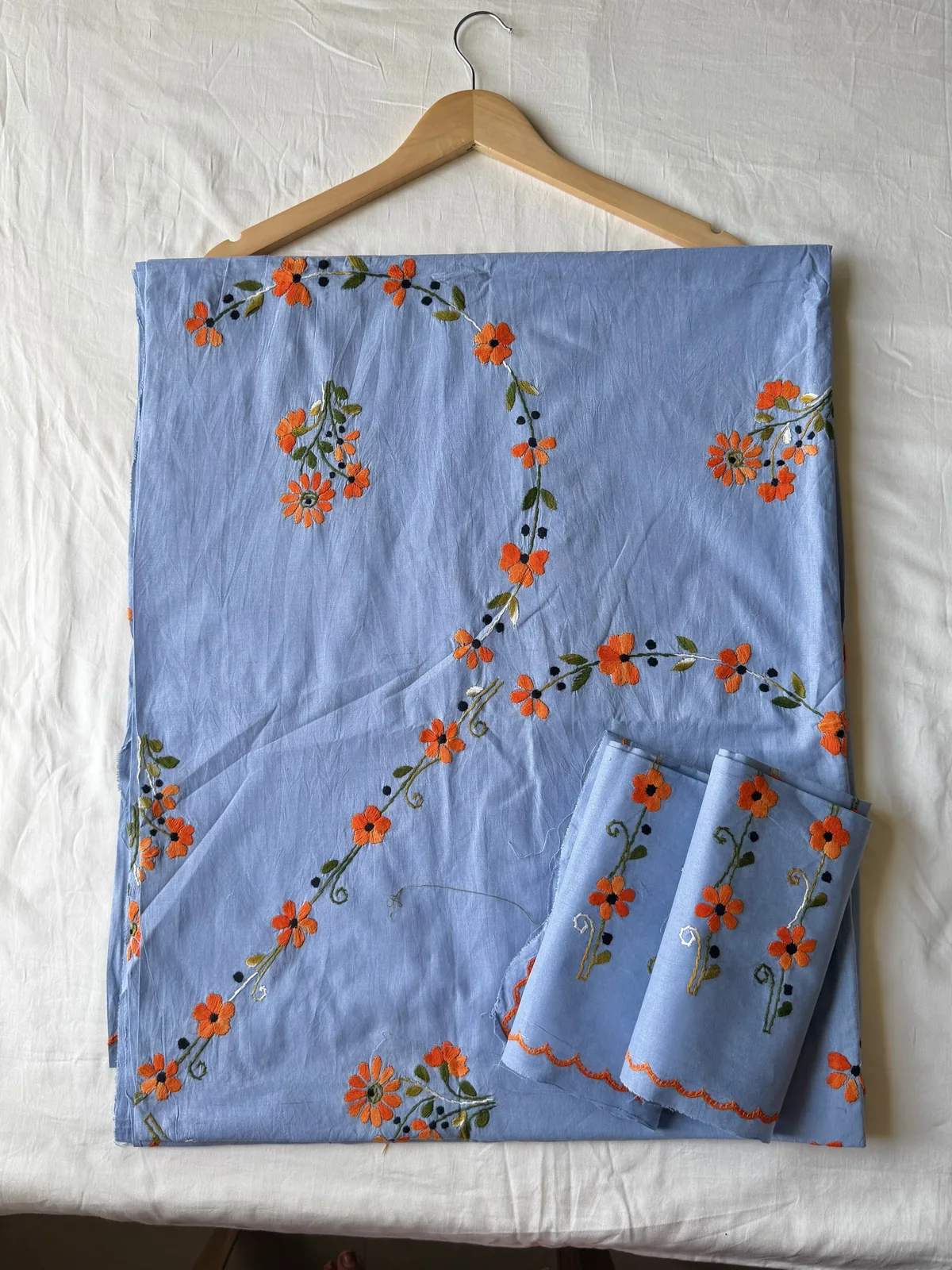 View 2 of blue floral bedsheet